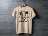 At The Lake Every Hour Is Happy Hour Graphic T-Shirt