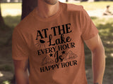 At The Lake Every Hour Is Happy Hour Graphic T-Shirt