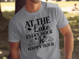 At The Lake Every Hour Is Happy Hour Graphic T-Shirt