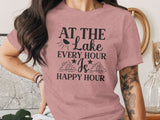 At The Lake Every Hour Is Happy Hour Graphic T-Shirt