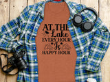 At The Lake Every Hour Is Happy Hour Graphic T-Shirt