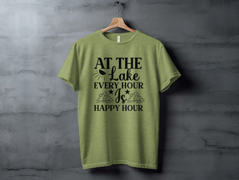 At The Lake Every Hour Is Happy Hour Graphic T-Shirt