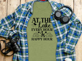 At The Lake Every Hour Is Happy Hour Graphic T-Shirt