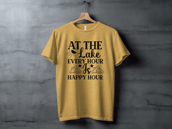 At The Lake Every Hour Is Happy Hour Graphic T-Shirt