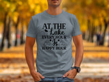 At The Lake Every Hour Is Happy Hour Graphic T-Shirt