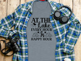 At The Lake Every Hour Is Happy Hour Graphic T-Shirt