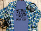 At The Lake Every Hour Is Happy Hour Graphic T-Shirt