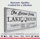 Family Lake House Paddle Sign