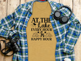 At The Lake Every Hour Is Happy Hour Graphic T-Shirt
