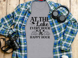 At The Lake Every Hour Is Happy Hour Graphic T-Shirt