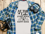 At The Lake Every Hour Is Happy Hour Graphic T-Shirt