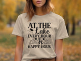 At The Lake Every Hour Is Happy Hour Graphic T-Shirt