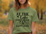 At The Lake Every Hour Is Happy Hour Graphic T-Shirt